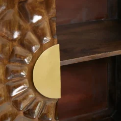 Contemporary Carved Mango Wood Cabinet Brown - Olivia & May -Olivia & May GUEST 6fe8362e 49e3 4071 870f db96918ad7aa