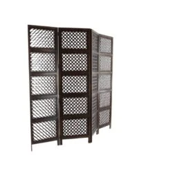 Traditional Wood Rectangle Room Divider Screen Brown - Olivia & May -Olivia & May GUEST 70253f67 1626 42a8 a760 968fb8b311ea