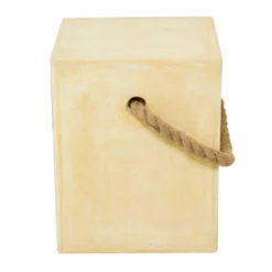 Contemporary Outdoor Accent Table - Yellow - Olivia & May -Olivia & May GUEST 704de8c6 b54a 45a2 9a7b b25cdc4c6669