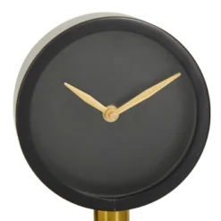 Stainless Steel Clock With Gold Stand - Novogratz -Olivia & May GUEST 70796e7b 3a75 4af3 b4cd afbaf0db910e
