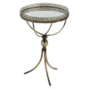 Metal And Glass Round Pedestal Table Gold - Olivia & May -Olivia & May GUEST 70975344 78b6 40ad 885d 99086a318891