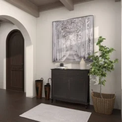 Canvas Landscape Trees Framed Wall Art With Silver Frame White - Olivia & May -Olivia & May GUEST 70b73ffe 590d 4fd3 9363 16f62448afb4