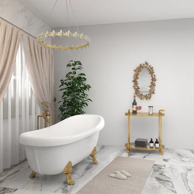 Glam Metal Butterfly Wall Mirror Gold - Olivia & May 10 Glam Metal Butterfly Wall Mirror Gold - Olivia & May - Image 8