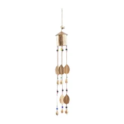 38" Iron Rustic Birdhouse Windchime Gold - Olivia & May: Decorative Garden Bell, Spot Clean, 1 Piece -Olivia & May GUEST 7205a671 4781 4ebb 8acc f12b671368f6
