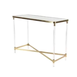 Modern Acrylic Console Table Gold - Olivia & May -Olivia & May GUEST 72167e08 a558 4df1 9df2 781099204597