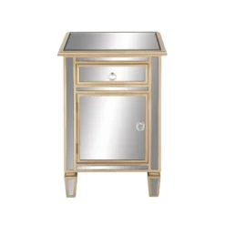 Small Glam Glass Mirrored Cabinet Beige - Olivia & May -Olivia & May GUEST 723472a3 6bfb 4faa 8aca fb59e812e5a2