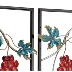 Set Of 2 Metal Wine Wall Decors With Grapes Detailing - Olivia & May 8 Set Of 2 Metal Wine Wall Decors With Grapes Detailing - Olivia & May -Olivia & May GUEST 728fef7c b4e1 45a9 8884 6daad041c288