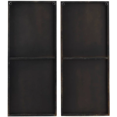 Contemporary Wood Wall Mirror Set Of 2 Brown - Olivia & May 18 Contemporary Wood Wall Mirror Set Of 2 Brown - Olivia & May - Image 16