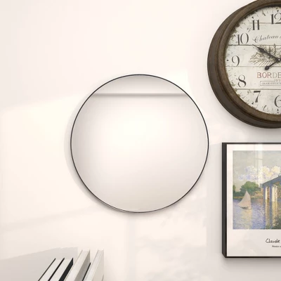 Contemporary Wood Round Frameless Wall Mirror - Olivia & May 11 Contemporary Wood Round Frameless Wall Mirror - Olivia & May - Image 9