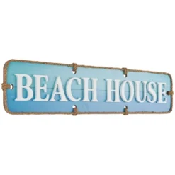 8"x36" Wooden Sign Wall Decor Blue - Olivia & May: Nautical Theme, MDF Carved Art, Vertical Orientation -Olivia & May GUEST 72c86bd3 5eb4 4ed0 bf20 aa7b0db0c278