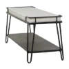 Industrial Upholstered Metal Bench Black - Olivia & May -Olivia & May GUEST 736f70da c573 408a b80b 85a9203d05d9