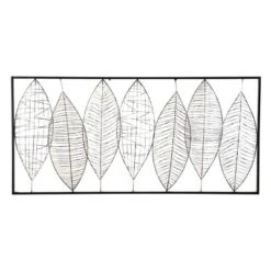 Metal Leaf Wall Decor With Black Frame Black - Olivia & May -Olivia & May GUEST 740fac2b 38ab 4c33 bb60 fac71a061843