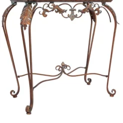 Set Of 2 Traditional Iron Console Tables With Mirror Bronze - Olivia & May -Olivia & May GUEST 74210fd2 af80 4756 af8b c06078f3d201
