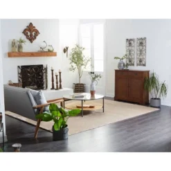 Traditional Wood Shutter Style Cabinet Brown - Olivia & May -Olivia & May GUEST 74cfebed d6a9 4e2c a707 a3ec01dec32b