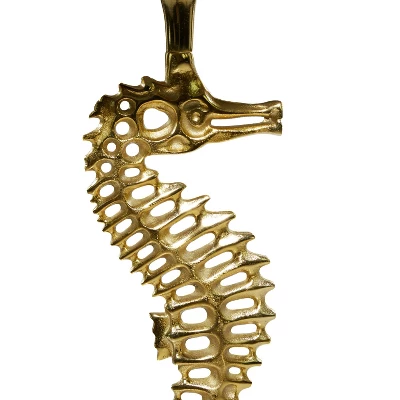 Coastal Seahorse Accent Table Gold - Olivia & May 5 Coastal Seahorse Accent Table Gold - Olivia & May - Image 3