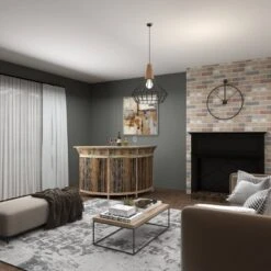 Rustic Wood Bar Brown - Olivia & May -Olivia & May GUEST 7512fdaf 6643 4a51 b8d0 0ef8f022afc2