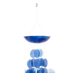 27" X 5" Glass Coastal Abstract Windchime - Olivia & May -Olivia & May GUEST 75c7f181 47ef 4e78 9070 1b06b016d842