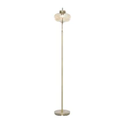 Metal Floor Lamp With Hanging Shade Gold - Olivia & May -Olivia & May GUEST 76a2b2aa 21d0 4693 a4d0 2bc9d6100645