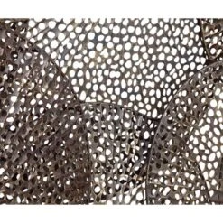 Metal Plate Overlapping Perforated Wall Decor Black - Olivia & May -Olivia & May GUEST 76bfc9eb 849b 469f 88f3 5f277258699f