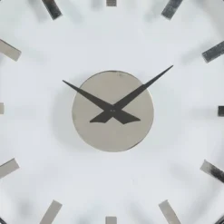 14" X 14" Round Aluminum Wall Clock With Clear Face - Olivia & May -Olivia & May GUEST 76c8358f 1cd9 420b b059 b00850280632