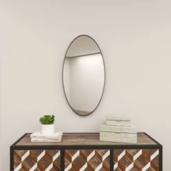Wood Oval Wall Mirror – Olivia & May -Olivia & May GUEST 7752328c 9da6 437b 937f d8718e1ea285