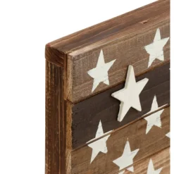 Wood American Flag Handmade Wall Decor Dark Brown - Olivia & May -Olivia & May GUEST 7783ad8a 10ff 40b6 a6ac 058656db06a6
