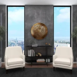 Metal Plate Wall Decor With Moroccan Pattern Gold - Olivia & May -Olivia & May GUEST 778eef27 0d6f 4625 afc0 d90c24f391ad