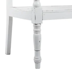 Farmhouse Mahogany Bench White - Olivia & May -Olivia & May GUEST 779f4376 57fc 4c10 a67e fe6bf6af2323