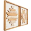 Set Of 2 Wood Geometric Handmade Southwestern Beaded Wall Decors Brown - Olivia & May -Olivia & May GUEST 78197d58 f2df 4f7f bf28 dd30a0c8014b
