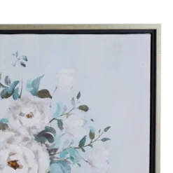 Canvas Floral Bouquet Framed Wall Art With Silver Frame Multi Colored - Olivia & May -Olivia & May GUEST 78635874 8406 4c74 9f18 64a5bd632b0c