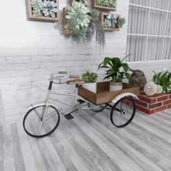 48" Wide Planter Rustic Iron Bicycle Inspired Flower Cart Brown - Olivia & May -Olivia & May GUEST 78e82e4b 2be5 46f7 abd1 adfcb4b4c51c