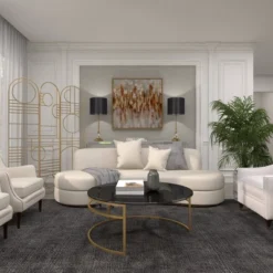 Modern Metal Room Divider Screen Gold - Olivia & May -Olivia & May GUEST 7906de12 c126 4c4a 9d43 e50bc80512b9