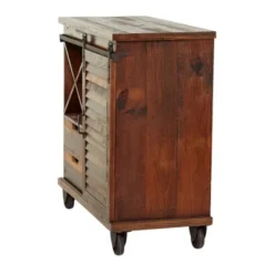 Rustic Metal Cabinet Brown - Olivia & May