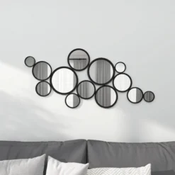 Metal Bubble Cluster Round Wall Mirror Black - Olivia & May -Olivia & May GUEST 796ea3b1 5a3b 4623 af0f fa28072fd8e5