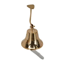 Brass Decorative Bell With Rope Detail - Olivia & May
