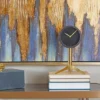 Stainless Steel Clock With Gold Stand - Novogratz -Olivia & May GUEST 79ac1427 8225 40ea a941 11e3429339d7