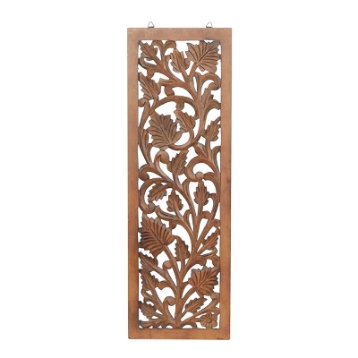 Wood Floral Handmade Intricately Carved Wall Decor - Olivia & May 21 Wood Floral Handmade Intricately Carved Wall Decor - Olivia & May - Image 19