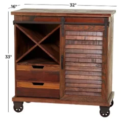 Rustic Metal Cabinet Brown - Olivia & May -Olivia & May GUEST 7a172f38 37ec 474c 9cf7 f1ba3d6f3f95