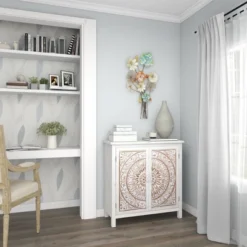 37" Metal Floral Wall Decor - Olivia & May -Olivia & May GUEST 7a18226c b30d 48b4 9489 0624eed18b57