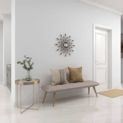 22"x22" Metal Starburst Wall Clock Brown - Olivia & May -Olivia & May GUEST 7a2a927f 1e28 4962 b796 8100449a7478