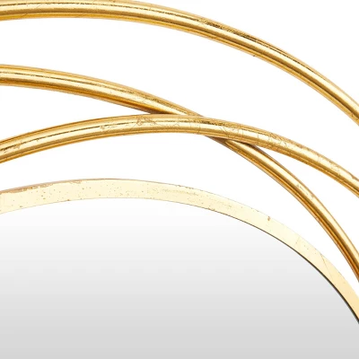 Metal Overlapping Circle Frame Wall Mirror- Olivia & May 4 Metal Overlapping Circle Frame Wall Mirror- Olivia & May - Image 2
