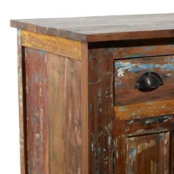 Rustic Wood Cabinet Chestnut Brown - Olivia & May -Olivia & May GUEST 7b659e1e c22f 48c2 bae1 d5eee6c251ec