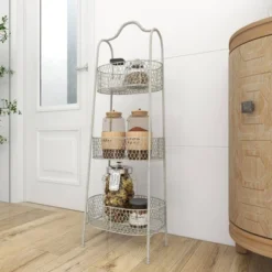 41" 3 Tier Rustic Farmhouse Iron Basket Stand - Olivia & May -Olivia & May GUEST 7c0cf698 7576 436d 80ff a8c737e5167e
