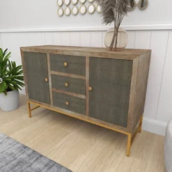 Contemporary Metal Cabinet Brown - Olivia & May -Olivia & May GUEST 7c19479b 887b 4009 b42a 3eac3570ac4e