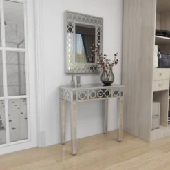 Set Of 2 Glam Wood Console Tables Gray - Olivia & May -Olivia & May GUEST 7cc4d147 48e8 42b3 9938 a1201089ddbe