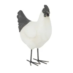 Magnesium Oxide French Country Polystone Chicken Garden Sculpture White - Olivia & May -Olivia & May GUEST 7ce6f561 1644 42f0 b444 c702f5e9ad10