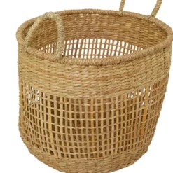 Set Of 3 Seagrass Storage Baskets Brown - Olivia & May -Olivia & May GUEST 7dede573 db50 49ca b7a4 035d1aea9f38