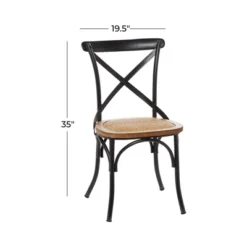 Set Of 2 Farmhouse Iron Dining Chair - Olivia & May -Olivia & May GUEST 7e20f11a 87b4 40c8 b8d0 65725e1ca881