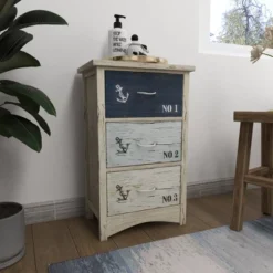 Wood 3 Drawer Chest White - Olivia & May -Olivia & May GUEST 7e26217c 6487 4091 889c bbed69afb818