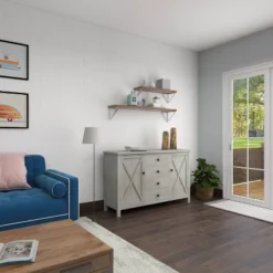 Farmhouse Wood Rectangular Sideboard White - Olivia & May -Olivia & May GUEST 7e3d38dd e0d2 4c19 a07f eb83d0b64655